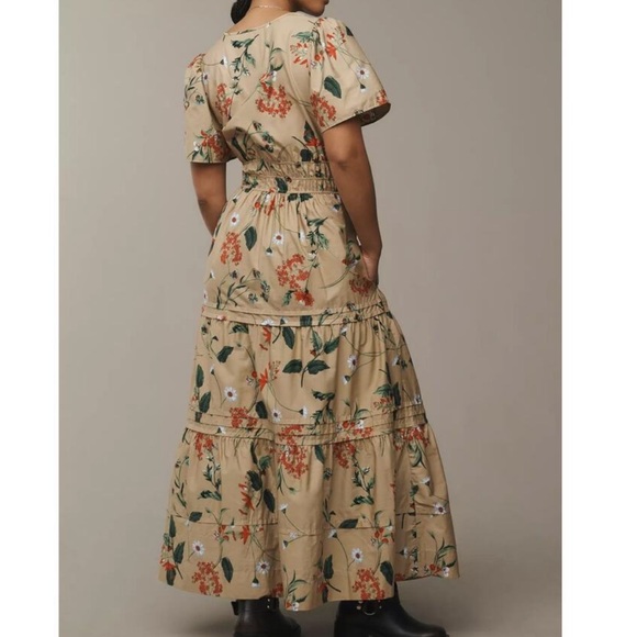 ANTHRPOLOGIE Somerset Maxi Dress: khaki Motif - Picture 5 of 7